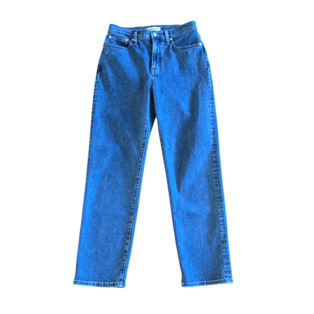 Madewell The Perfect Vintage Straight Jeans Women's Denim Blue Stretch Size 26